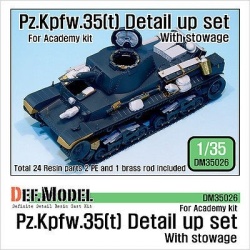 DEF.MODEL, German Pz.Kpfw.35(t) Detail up set for Academy, DM35026, 1:35