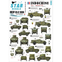 Star Decals 35-C1006, Decals for  Armoured Car, White Scout, Humber.Indochine 1