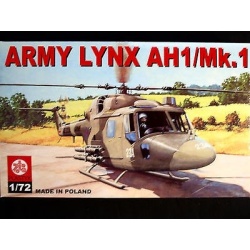 ARMY LYNX AH1/MK.1 BRITISH ARMY HELICOPTER, ZTS PLASTYK, SCALE 1/72