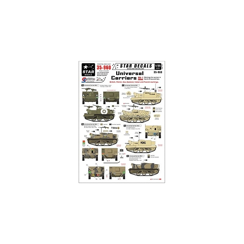 Star Decals 35-960, Decals for Universal Carriers Mk I.,1:35