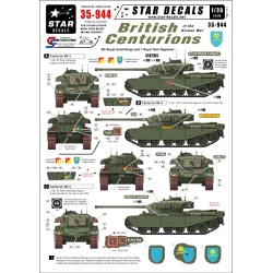 Star Decals, 35-944 British Centurions in the Korean War. 5th Royal , SCALE 1/35