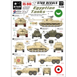 Star Decals, 35-946 Egyptian Tanks 1 in the 1950s. BTR-152, Sherman, SCALE 1/35