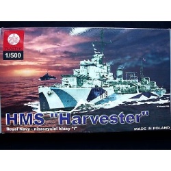 BRITISH WWII DESTROYER  HMS „HARVESTER”, ZTS PLASTYK S-040, SCALE 1:500