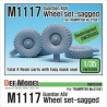 DEF.MODEL, US M1117 Guardian ASV Sagged Wheel set (Trumpeter) Retooled, DW35058, SCALE 1/35