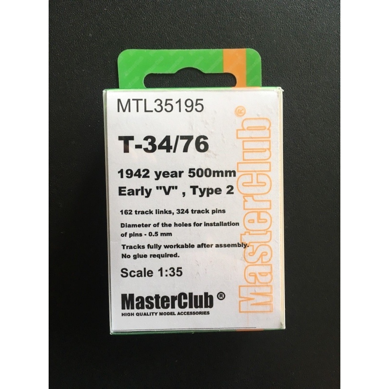MasterClub 1/35, MTL35195 Metal Tracks for T-34 1942 "V" Type 2