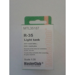 MASTERCLUB, MTL35187, 1:35, METAL TRACKS for R-35/R-39 LIGHT TANK