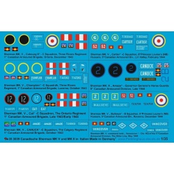 Peddinghaus 1/35, 3039, Decals for Canadian Sherman tanks in Italy, WW 2.