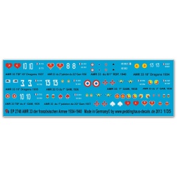 Peddinghaus 1/35, 2740, Decals for 10 AMR 33 of the french Armee 1934-1940.