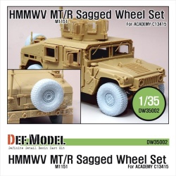 DEF.MODEL,DW35002, M1151 HMMWV MT/R Sagged Wheel set- One piece type , 1:35