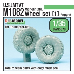 DEF.MODEL,DW3078, US M1082 LMTVT Sagged Wheel set(1) Michelin XML tires , 1:35