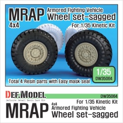 DEF.MODEL,DW35064, MRAP Sagged Wheel set (for Kinetic 1/35) , 1:35