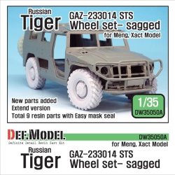 DEF.MODEL,DW35050A,GAZ-233014 STS Tiger Sagged Wheel set 1 (for Meng-Xact ), 1:35