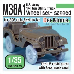 DEF.MODEL, U.S. M38A1 Utility truck Wheel set (AFV club), DW35075, 1:35