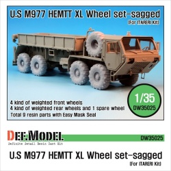 DEF.MODEL, M977 HEMTT Micherin "XL" Sagged Wheel set, DW35025, 1:35
