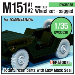 DEF.MODEL, M151A1/A2 Mutt Jeep Wheel set, DW35038, 1:35