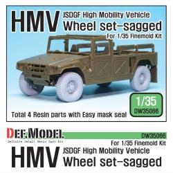 DEF.MODEL, JGSDF HMV Sagged Wheel set (for Finemolds 1/35), DW35066, 1:35