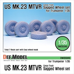 DEF.MODEL, DW35049, US MK.23 MTVR Sagged Wheel set (for Trumpeter 1/35)