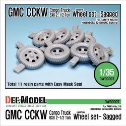DEF.MODEL, WWII U.S GMC CCKW Cargo Truck Wheel set, DW30007, 1:35