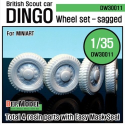 DEF.MODEL, WW2 UK Dingo Wheel set (for Miniart) DW30011, 1:35