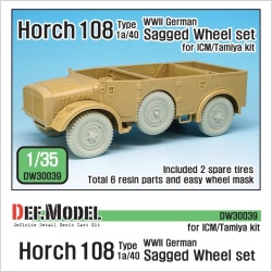 DEF.MODEL, WW2 German Horch 108 typ1a/40 Wheel set 1, DW30039, 1:35