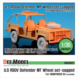 DEF.MODEL, U.S RSOV Defender "MT" tires Sagged wheel set, DW35027, 1:35