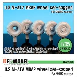 DEF.MODEL, U.S M-ATV MRAP Sagged wheel set, DW35029, 1:35