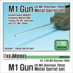 DEF.MODEL, DM35049, US M4 Sherman M1 Gun metal barrel set, 1/35