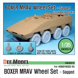 DEF.MODEL, BOXER MRAV Sagged Wheel set, DW35015, 1:35