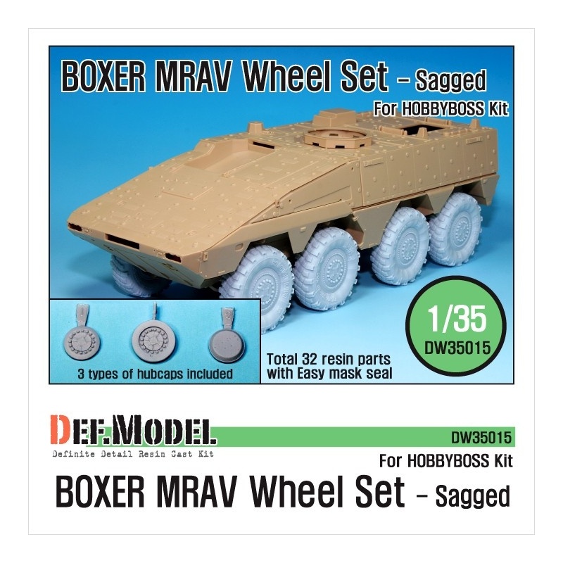 DEF.MODEL, BOXER MRAV Sagged Wheel set, DW35015, 1:35