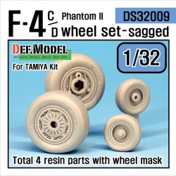 DEF.MODEL, DS32009, F-4C/D Phantom II Wheel set for TAMIYA 1/32