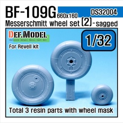 DEF.MODEL, DS32004, Messerschmitt Bf109G Wheel set 2 (for Revell),1:32