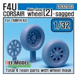 DEF.MODEL, DS32002, Vought F4U Corsair Wheel set 2 for Tamiya,1:32