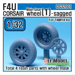 DEF.MODEL, DS32001, Vought F4U Corsair Wheel set 1 for Tamiya,1:32