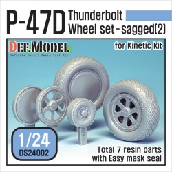 DEF.MODEL, DS24002, P-47D Thunderbolt Wheel set (2) for Kinetic