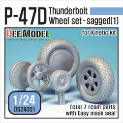 DEF.MODEL, DS24001, P-47D Thunderbolt Wheel set (1) for Kinetic