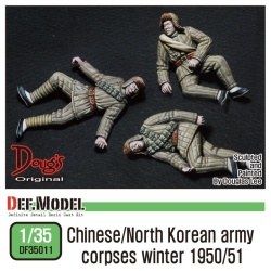 DEF.MODEL,Chinese/ Korean Army Corpses Koera winter (3fig.) DF35011, 1:35