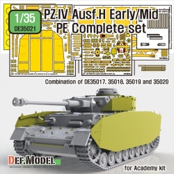 DEF.MODEL, DE35021, German Pz.IV Ausf.H Early/Mid PE Complete set, 1:35