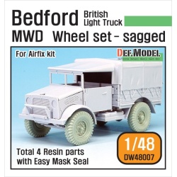 DEF.MODEL, British Bedford MWD Truck Wheel set (for Airfix), DW48007, 1:48