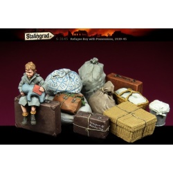 STALINGRAD MINIATURES, 1:35, S-3145, Refugee Boy with Possessions, Europe 1939