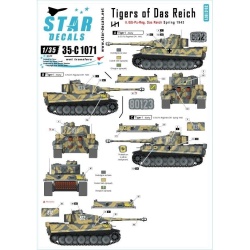 Star Decals, SCALE 1/35,35-C1071 Tigers of Das Reich. 8./SS-Pz-Regiment Das Reih