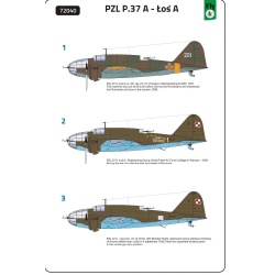 FLY 72040, PZL.37 A - LOS A, POLISH TWIN ENGINED MEDIUM BOMBER, SCALE 1/72