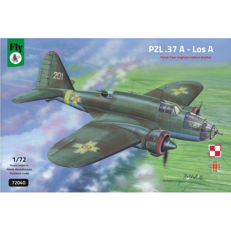 FLY 72040, PZL.37 A - LOS A, POLISH TWIN ENGINED MEDIUM BOMBER, SCALE 1/72