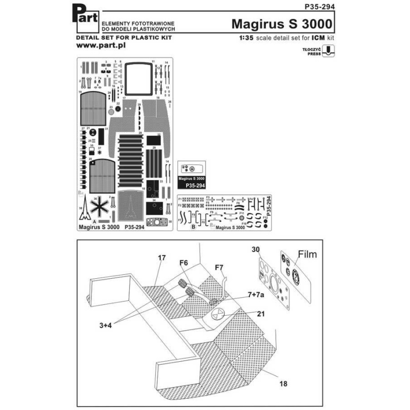 PE FOR Magirus S 3000 (ICM) 1/35 - P35294