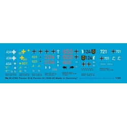 Peddinghaus 1/35, 0768, Decals for Mark III and Mark IV markings 1939-45
