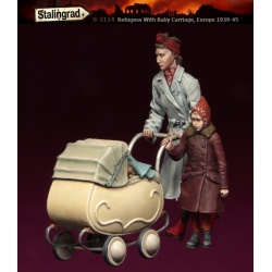 STALINGRAD MINIATURES, 1:35, Refugees With Baby Carriage, Europe 1939-45, S-3114
