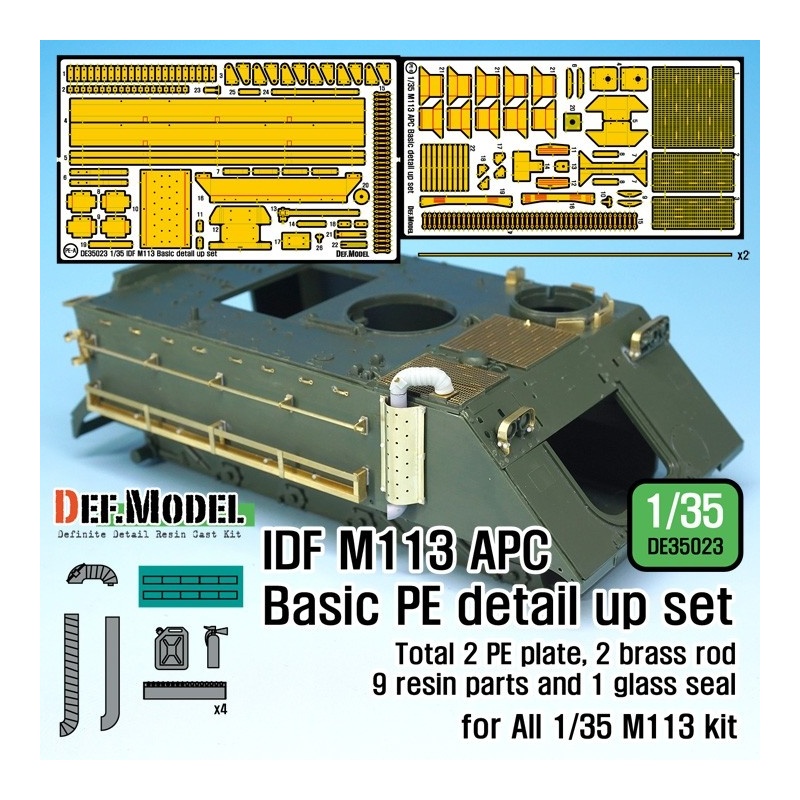 DEF.MODEL, DE35023, IDF M113 APC Basic PE Detail up set (for 1/35 All M113, 1:35
