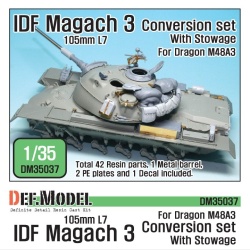 DEF.MODEL, DM35037, IDF Magach 3 Conversion set /w stowage (for Dragon M48),1:35