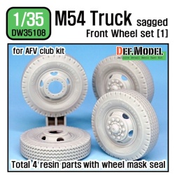 DEF.MODEL, DW35108, US M54A2 Cargo Truck Sagged Front Wheel set (1) , 1:35