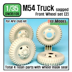 DEF.MODEL, DW35109, US M54A2 Cargo Truck Sagged Front Wheel set (2) , 1:35