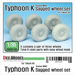 DEF.MODEL, DW35100, Russian 'Typhoon-K' Mrap Sagged Wheel set (for Takom ), 1:35